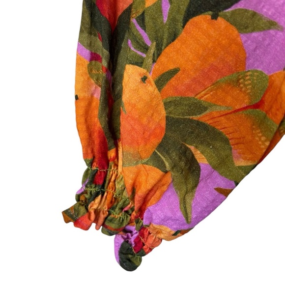 Farm Rio - NWT, Women’s ‘Mango Macaws’ Long-Sleeve Mini Dress in Lilac - Small - Picture 13 of 17